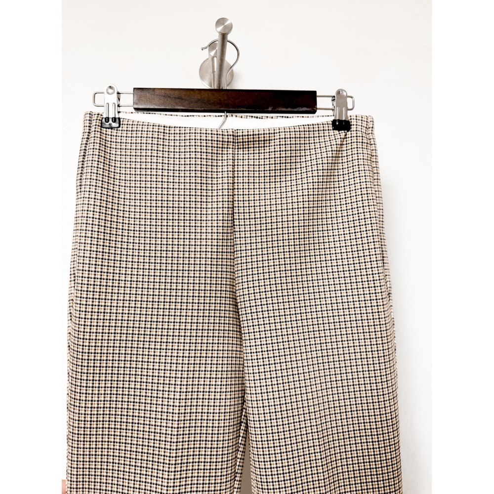 Adrianna Papell Winter Casual Plaid Slim Leg Career Pants Tan Brown Size 8 - Picture 3 of 12